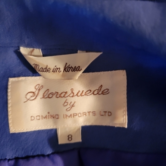 Vintage Glorasuede Suit Blue 8 - Picture 4 of 4